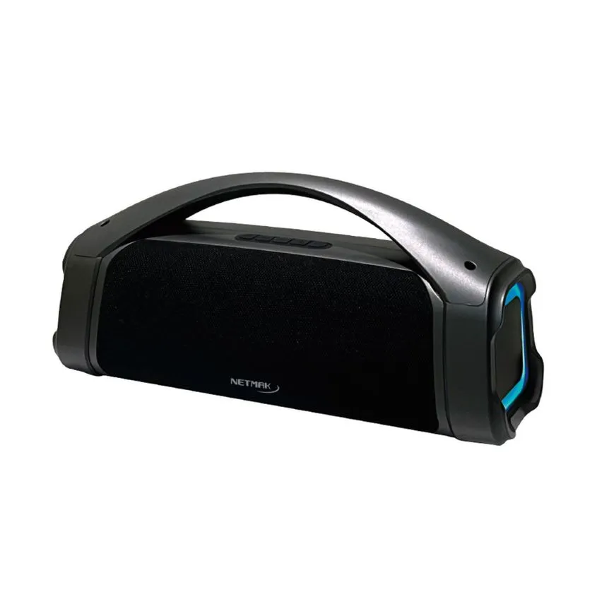 Parlante 3"x2  BT/FM/USB/AUX 10W- Bateria 1500Mah RGB 35cm Netmak
