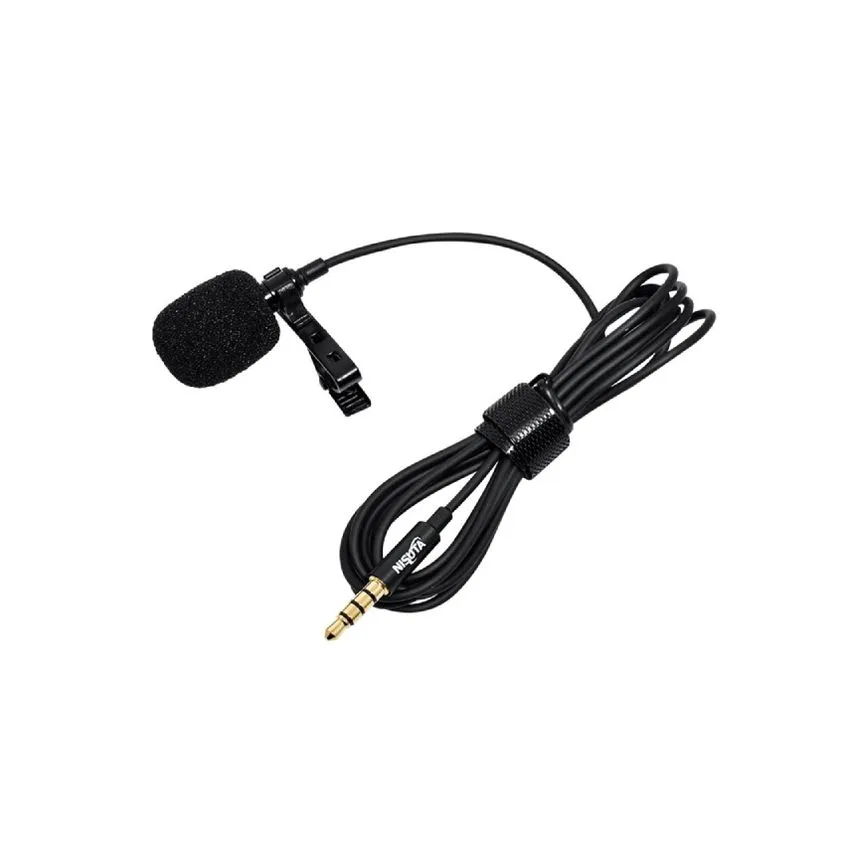 Microfono Corbatero Cable de 3,5mm Nisuta Negro