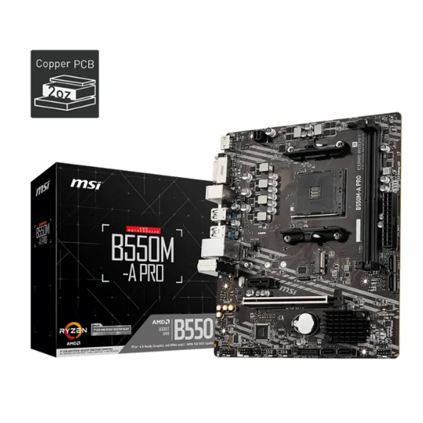 Mother MSI B550M-A PRO DDR4 AM4 (Serie 3000/4000/5000)