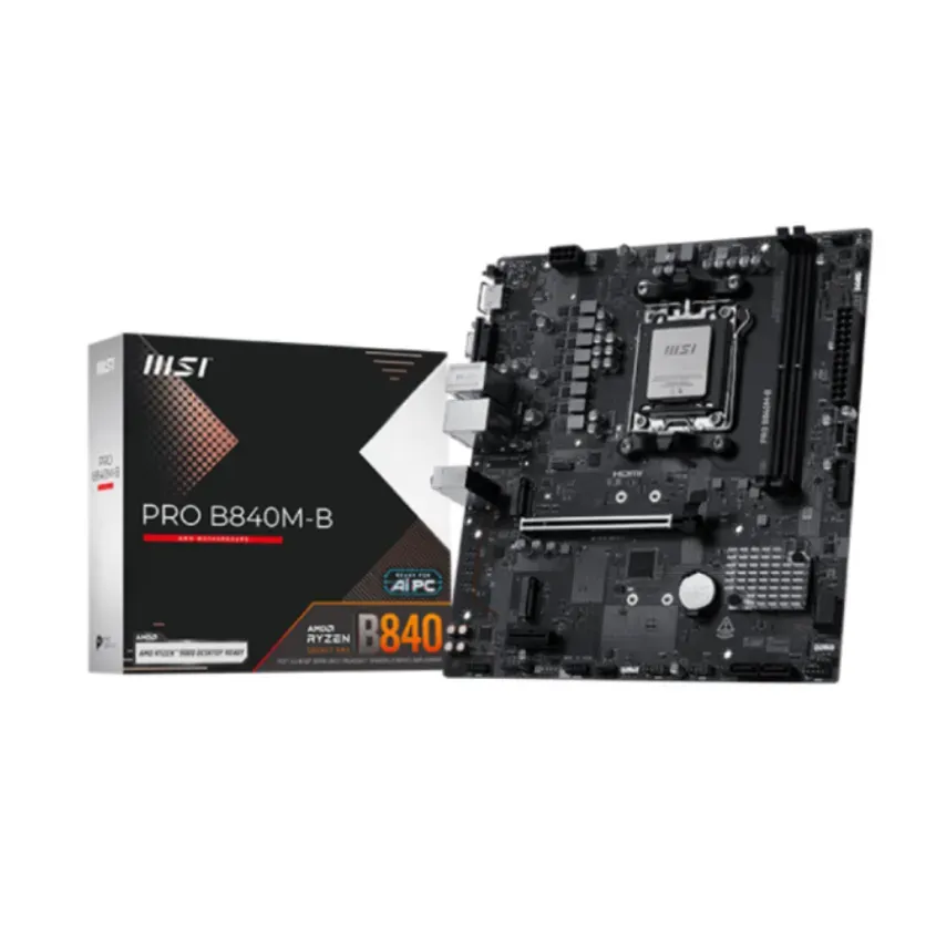 Mother MSI PRO B840M-B DDR5 AM5 (Serie 7000/8000/9000)