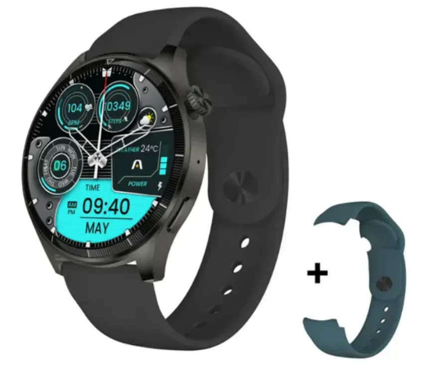 SMARTWATCH ARGOMTECH C61 BLACK ALUMINIUM 2 STRAPS INCLUIDED BLACK Y GREEN 1.45 DISPLAY