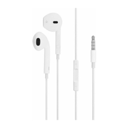 Auricular In Ear con Microfono Stereo 3.5 mm Blanco Global