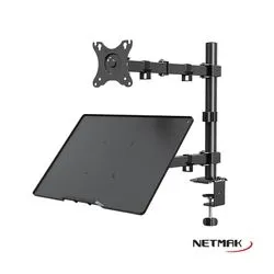 Soporte elevador de Monitor 13-32" y Notebook Netmak