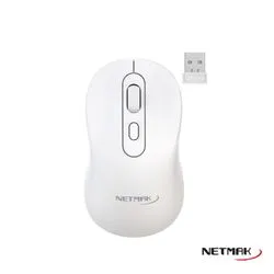 Mouse DUAL 2.4Ghz + BT5.2 Recargable Blanco Netmak