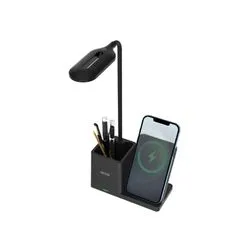 Lampara LED Carga Inalambrica 15W Soporte Celular Netmak