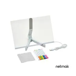 Pizarra Magica LED - 4000K c/ 7 marcadores de colores 20x30cm Netmak