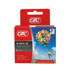Cartucho GTC Compatible HP 667XL Color