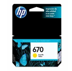 Cartucho Original HP 670 YELLOW INK CARTRIDGE CZ116AL