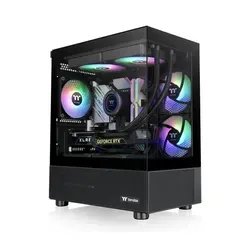 Gabinete TT View 170 Micro Chassis TG x2 Fan ARGB x3 Black
