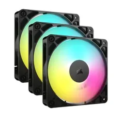 Fan Cooler Corsair RS120 ARGB 120mm Black Pack x3